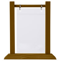 Menu Solutions WFT4S-A 4" x 6" Walnut Wood Flip Top Table Tent - 2/Pack