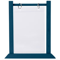 Menu Solutions WFT4S-B 5" x 7" Denim Wood Flip Top Table Tent - 2/Pack