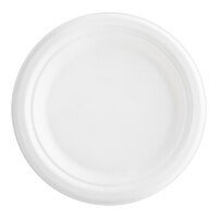 EcoChoice 7" No PFAS Added White Plant Fiber Plate - 125/Pack