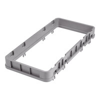 Cambro HE3151 Soft Gray Half Size Camrack Extender with Closed Sides