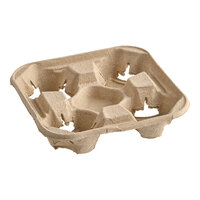 Choice Pulp Fiber 4 Cup Carrier - 75/Pack