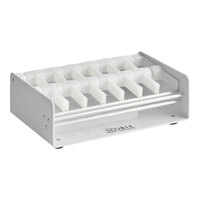 Noble Elevated 7-Slot White Plastic Label Dispenser with 1" Slots