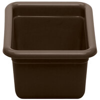 Cambro 912CBP131 Poly Cambox 12" x 9" x 5" Dark Brown Polyethylene Utility Box / Undercounter Bus Tub