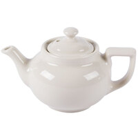 Hall China from Steelite International HL210AWHA Ivory (American White) 10 oz. Boston Teapot - 12/Case