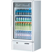 Turbo Air TGM-10SDW-N Super Deluxe Series 26" White Single Glass Door Refrigerated Merchandiser