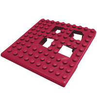 Cactus Mat Dri-Dek 2554-TC Burgundy 2" x 2" Interlocking Vinyl Drain Tile Corner Piece - 9/16" Thick