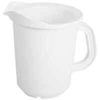 San Jamar CI7025 Chill-It 60 oz. White Plastic Beverage Pitcher