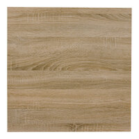 BFM Seating Midtown Square Indoor Tabletop - Sawmill Oak Finish