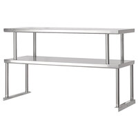 Advance Tabco TOS-3 Stainless Steel Double Overshelf - 12" x 47 1/8"