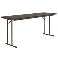 Correll 24" x 96" Walnut 3/4" High-Pressure Folding Seminar Table