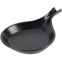 Hall China from Steelite International HL16770AFCA Foundry 18 oz. Black China Fry Pan Server - 12/Case