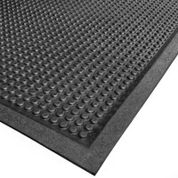 Cactus Mat 2502-30240 30" x 240" Bubble-Eze Raised Bubble Safety Mat / Anti-Fatigue Mat - Black