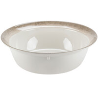 Thunder Group SD6018J Jazz 10 Qt. Round Melamine Bowl with Crackle-Finished Border - 18" x 6"