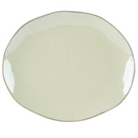 Tuxton GAS-023 TuxTrendz Artisan Sagebrush 11" x 13 1/4" China Platter - 12/Case