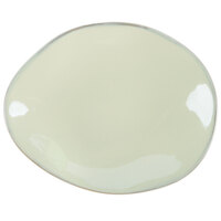 Tuxton GAS-652 TuxTrendz Artisan Sagebrush 9 3/4" x 12" Ellipse China Plate - 12/Case