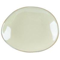 Tuxton GAS-650 TuxTrendz Artisan Sagebrush 6 7/8" x 8 3/8" Ellipse China Plate - 12/Case