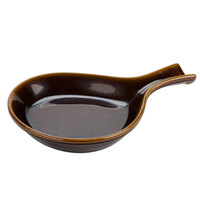 Tuxton BAP-100 12 oz. Caramel China Fry Pan Server - 12/Case