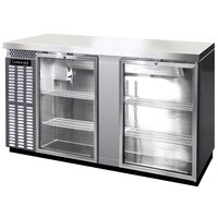 Continental Refrigerator BB69NSSGD 69" Stainless Steel Glass Door Back Bar Refrigerator