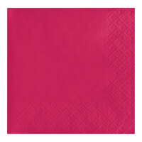 Creative Converting 139197154 Hot Magenta Pink 2-Ply Beverage Napkin - 600/Case
