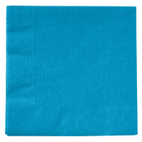 Creative Converting 803131B Turquoise Blue 2-Ply Beverage Napkin - 600/Case