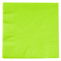 Creative Converting 803123B Fresh Lime Green 2-Ply Beverage Napkin - 600/Case