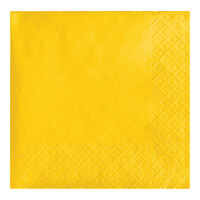 Creative Converting 801021B School Bus Yellow 2-Ply Beverage Napkin - 600/Case