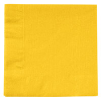 Creative Converting 801021B School Bus Yellow 2-Ply Beverage Napkin - 600/Case