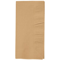 Creative Converting 673276B Glittering Gold 1/8 Fold 2-Ply Paper Dinner Napkin - 600/Case