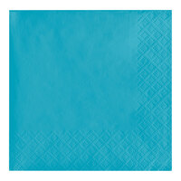 Creative Converting 571039B Bermuda Blue 3-Ply Beverage Napkin - 500/Case