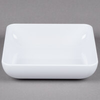 GET CS-9236-W Midtown 2.3 Qt. White Rounded Square Melamine Bowl - 6/Case