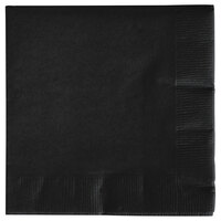 Creative Converting 57134B Black Velvet 3-Ply Beverage Napkin - 500/Case