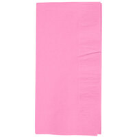 Creative Converting 673042B Candy Pink 1/8 Fold 2-Ply Paper Dinner Napkin - 600/Case