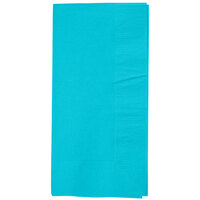 Creative Converting 671039B Bermuda Blue 1/8 Fold 2-Ply Paper Dinner Napkin - 600/Case