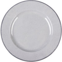 Elite Global Solutions D1025M Mojave Vintage California 10 1/2" Gray Round Crackle Melamine Plate - 6/Case