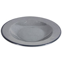 Elite Global Solutions DB878M Mojave Vintage California 12 oz. Gray Round Crackle Pasta / Soup Bowl - 6/Case