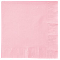 Creative Converting 57158B Classic Pink 3-Ply Beverage Napkin - 500/Case