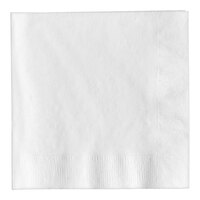 Creative Converting 57000B White 3-Ply Beverage Napkin - 500/Case