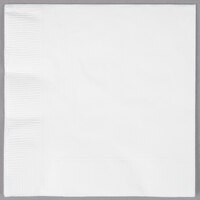 Creative Converting 57000B White 3-Ply Beverage Napkin - 500/Case