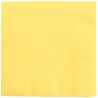 Creative Converting 57102B Mimosa Yellow 3-Ply Beverage Napkin - 500/Case