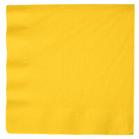 Creative Converting 591021B School Bus Yellow 3-Ply Paper Dinner Napkin - 250/Case