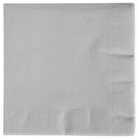 Creative Converting 573281B Shimmering Silver 3-Ply Beverage Napkin - 500/Case