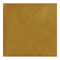 Creative Converting 573276B Glittering Gold 3-Ply Beverage Napkin - 500/Case