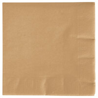 Creative Converting 573276B Glittering Gold 3-Ply Beverage Napkin - 500/Case