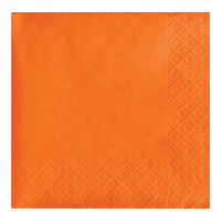 Creative Converting 57191B Sunkissed Orange 3-Ply Beverage Napkin - 500/Case