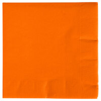 Creative Converting 57191B Sunkissed Orange 3-Ply Beverage Napkin - 500/Case