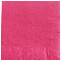 Creative Converting 57177B Hot Magenta Pink 3-Ply Beverage Napkin - 500/Case