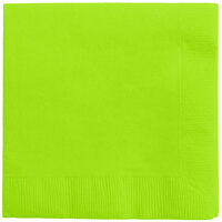 Creative Converting 573123B Fresh Lime Green 3-Ply Beverage Napkin - 500/Case