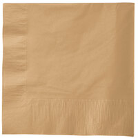 Creative Converting 583276B Glittering Gold 3-Ply 1/4 Fold Luncheon Napkin - 500/Case