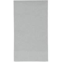 Creative Converting 953281 Shimmering Silver 3-Ply Guest Towel / Buffet Napkin - 192/Case