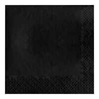 Creative Converting 58134B Black Velvet 3-Ply 1/4 Fold Luncheon Napkin - 500/Case